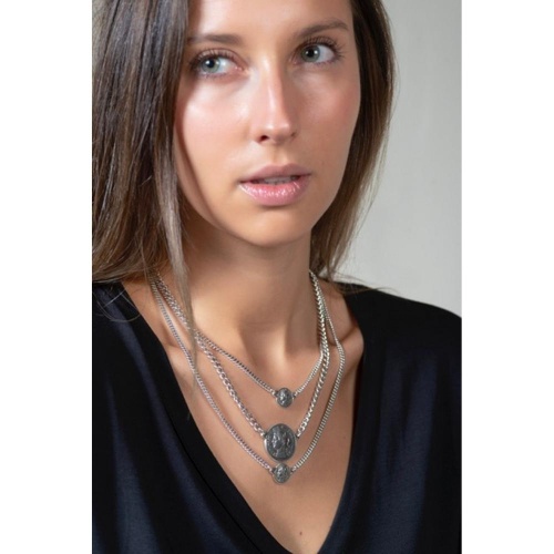 Колье Ciclon, Juliette, с монетами, металл, CN-245808 серебристый фото 2